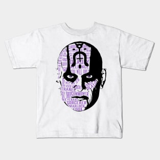 Quan Chi text portrait Kids T-Shirt